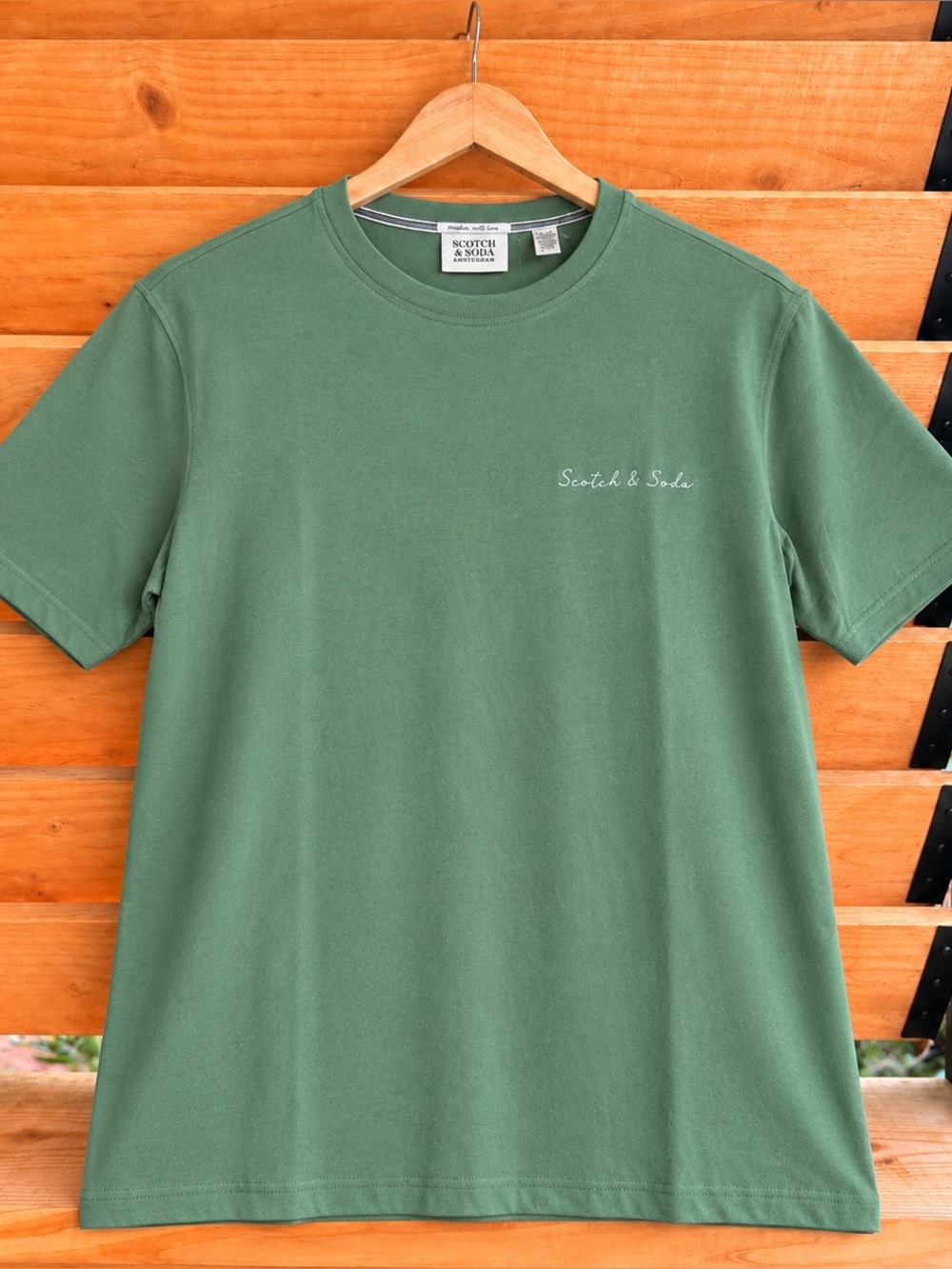 Scotch & Soda men’s Olive Green Short-Sleeve Crew Tee size S NWT